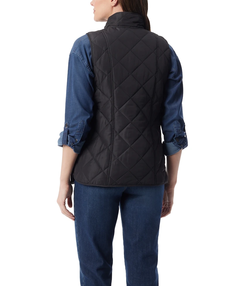 Gloria Vanderbilt Women's Quilted Vest Sleeveless Jacket