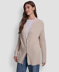 Dkny Jeans Women's Shaker Stitch Cropped Cardigan Sweater