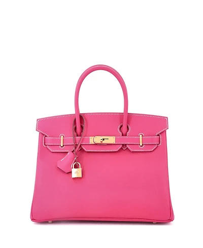 Pre-Owned Hermes Birkin 30 Handbag Pink Epsom with Gold Hardware