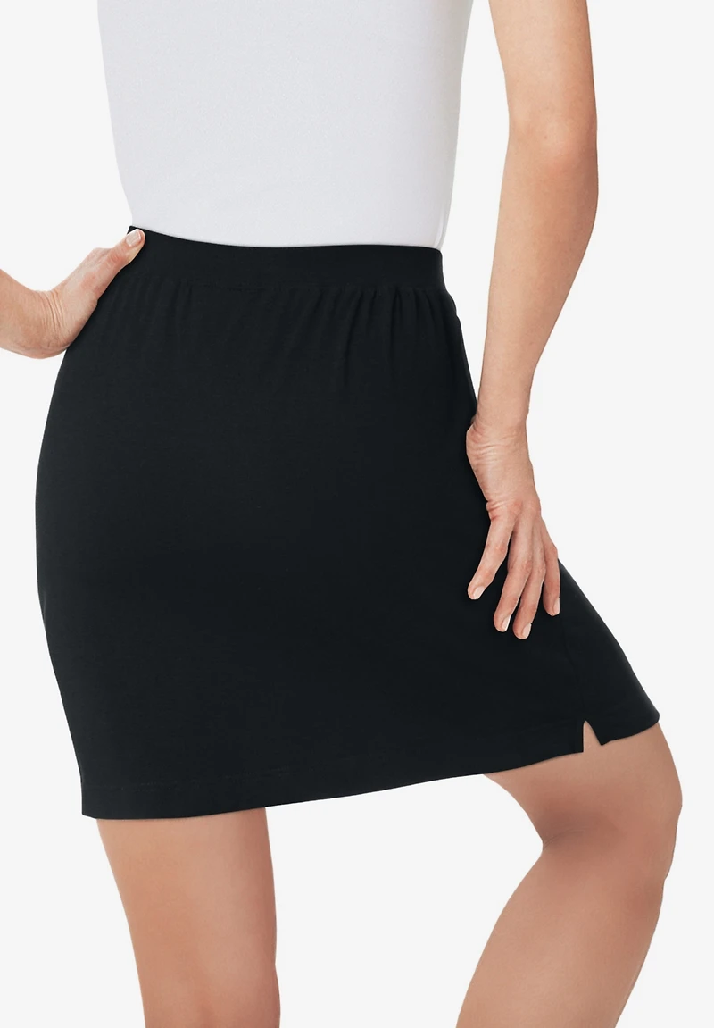 Woman Within Plus Stretch Cotton Skort