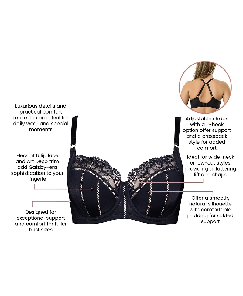 Parfait Women's Charlene Padded Balconette Bra, Warm Sand, 40H