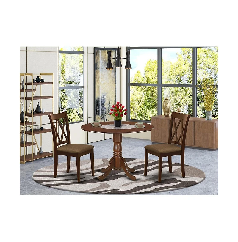 East West Furniture Dining Room Set Mahogany