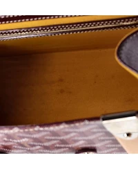 Pre-Owned Goyard Mm Saigon Top Handle Bag Coated Canvas with Leather