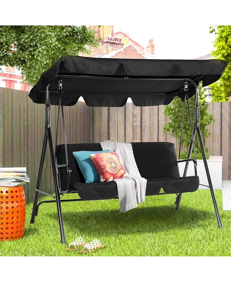 Aecojoy 3-Seat Outdoor Patio Swing Chair