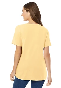 Woman Within Women's Perfect Short-Sleeve V-Neck Tunic