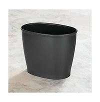iDesign Small Oval Plastic Bathroom Trash Can, Set of 2