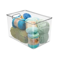 iDesign Plastic Storage Bin with Handles - Clear - Made in Usa