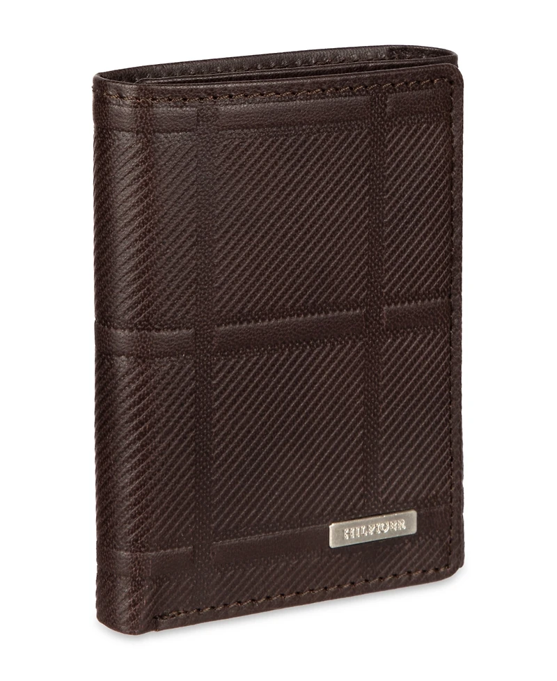 Tommy Hilfiger Men's Trifold Plaid Wallet