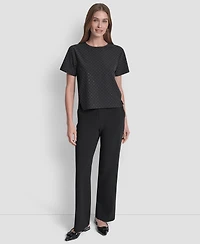Dkny Women's Crewneck Short Sleeves Top