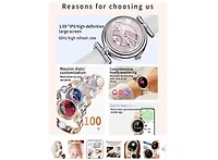 Ruxing Smart Vasip Smart Watch Women 1.09 Inch Hd Screen Custom Watch Face Sports Fitness Tracker Bluetooth Call Lady Smartwatch
