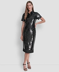 Dkny Women's Sequin Detail Skirt