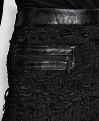Dkny Women's Crackle Textured Mini Skirt