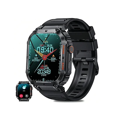 Ruxing Smart Vasip Smart Watches(Answer/Dial Calls) For Men With 1.96" Hd Screen Remote Camera Control Music Playback Control Outdoor Sports Fitn
