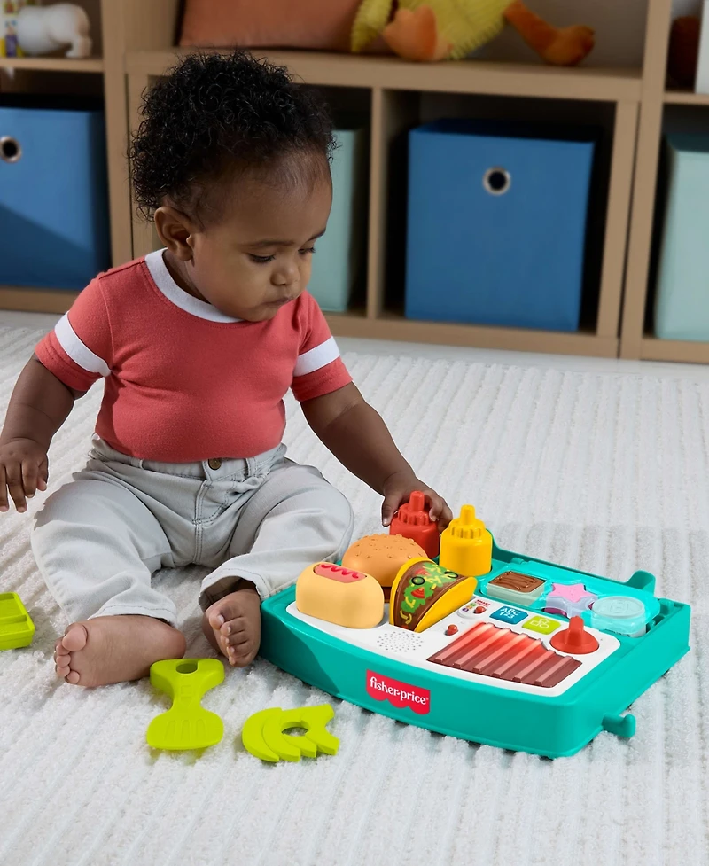Fisher Price Laugh and Learn 4-in-1 Snack Cart Walker, 14 Play Pieces