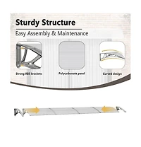 Door Canopy Gray and Transparent 137.8"x29.5" Polycarbonate