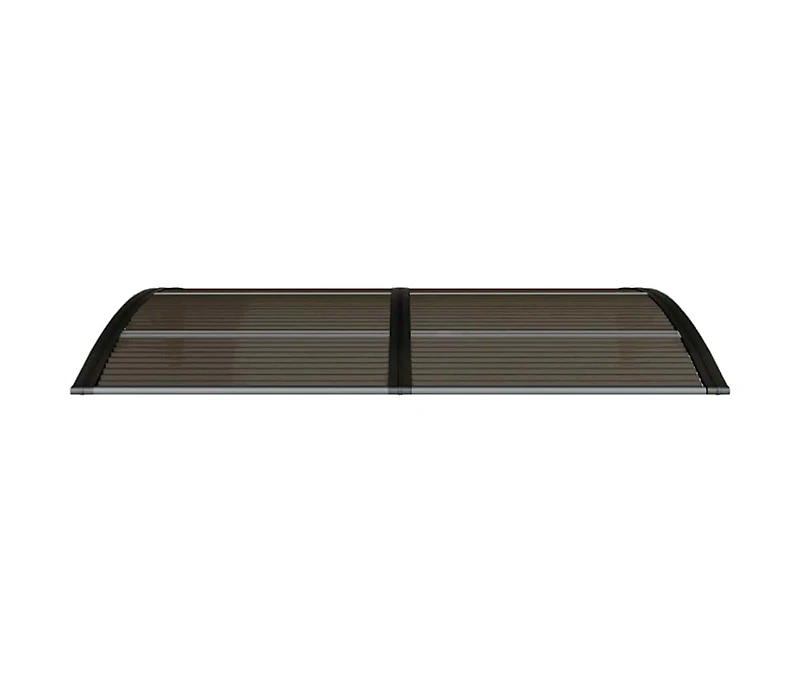 Door Canopy Black Polycarbonate, Abs, Aluminum 59.1x29.5 in