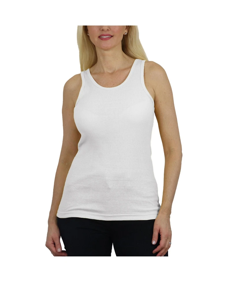 Galaxy By Harvic Women's Loose Fit Ribbed Tank Top
