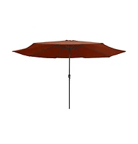 vidaXL Garden Parasol Terracotta Polyester, Metal Large