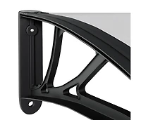 vidaXL Door Canopy Black Polycarbonate sheets 59.1 x 29.5 in Durable