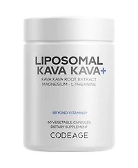 Codeage Liposomal Kava Kava+ Supplement - 500 mg 30% Kavalactones with Magnesium Glycinate - Magnesium Oxide