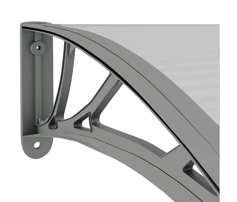 Door Canopy Gray Polycarbonate 59.1x29.5 in Durable Door Canopy