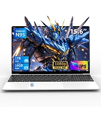 Gaming Laptop, 15.6 Inch Laptop Computer, Laptops 16GB Ram 1TB Ssd, 12th Gen N95 Processor (Up to 3.4GHz), Supports 180 Angle Opening Backlit Keyboard