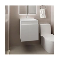 Tuhome Bathroom Vanity Meka 45 White Mdf