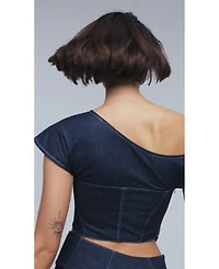 Jendue Us Women's Vonk Crop Denim Top - Stylish Jean Vest