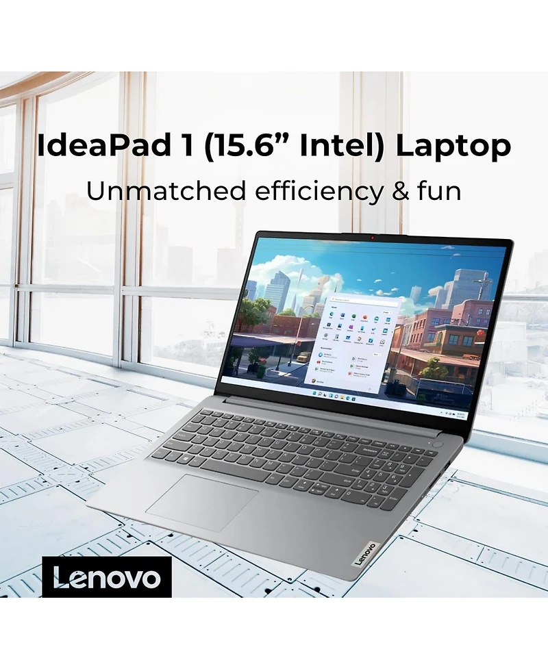 Kuu IdeaPad 1 Student Laptop, 15.6" Fhd Display, Intel Dual Core Processor, 12GB Ram, 512GB Ssd + 128GB eMMC, 1 Year Office 365, Wi-Fi 6, Webcam,