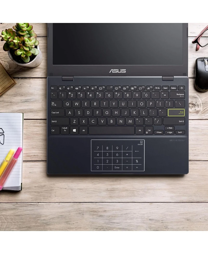 Kuu Vivobook Go 11.6” Hd Slim Laptop, Intel Dual Core N4500, Intel Graphics, 4GB, 128GB, Windows 11 Home, SonicMaster, ErgoSense, Black, L210KA