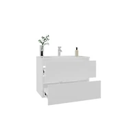 Tuhome Bathroom Cabinet Opalo White Mdf