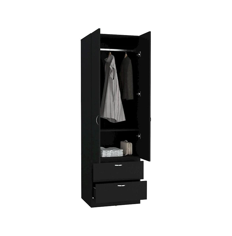 Tuhome Velloc 24"" Bathroom Vanity Black Black Mdf