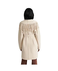 Nvlt Women's Wrap Fringe Mink Eyelash Coatigan