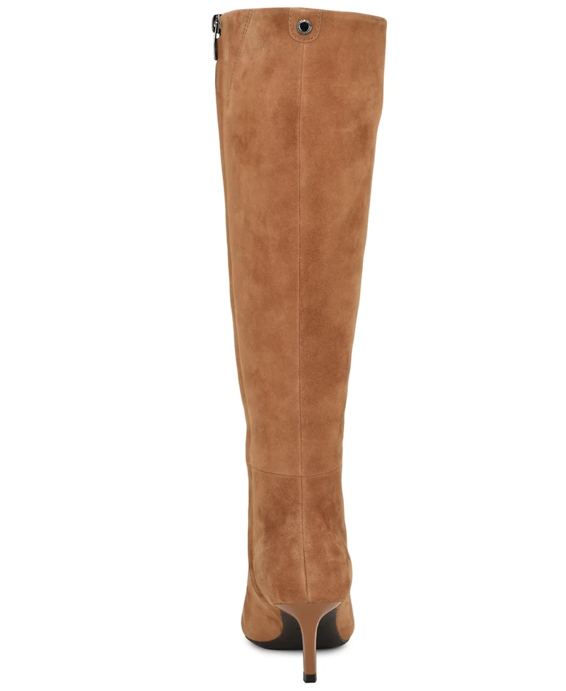 Nine West Women's Kimdee 9X9 Wide Calf Tall Stiletto Dress Boots