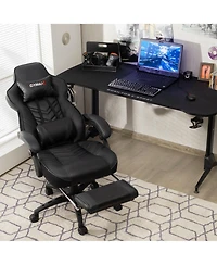 Gymax Office Computer Desk Chair Gaming Adjustable Swivel w/Footrest