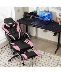 Gymax Office Computer Desk Chair Gaming Adjustable Swivel w/Footrest