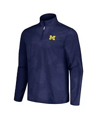 Tommy Bahama Men's Navy Michigan Wolverines Delray Frond IslandZone Half-Zip Jacket