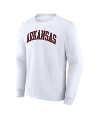 Fanatics Men's White Arkansas Razorbacks Short Name Pullover Sweatshirt