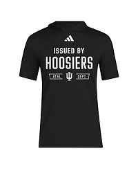 Adidas Men's Black Indiana Hoosiers 2025 Areoready Sideline Training Hooded T-Shirt