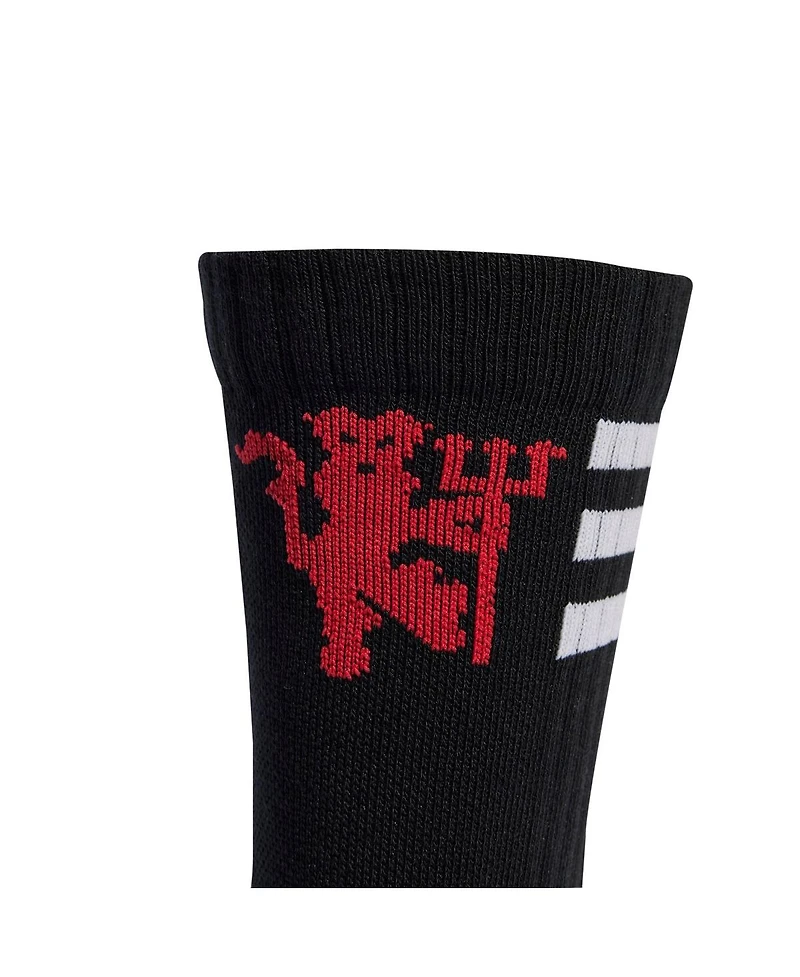Adidas Men's and Women's White/Black Manchester United Two-Pack Crew Socks Set
