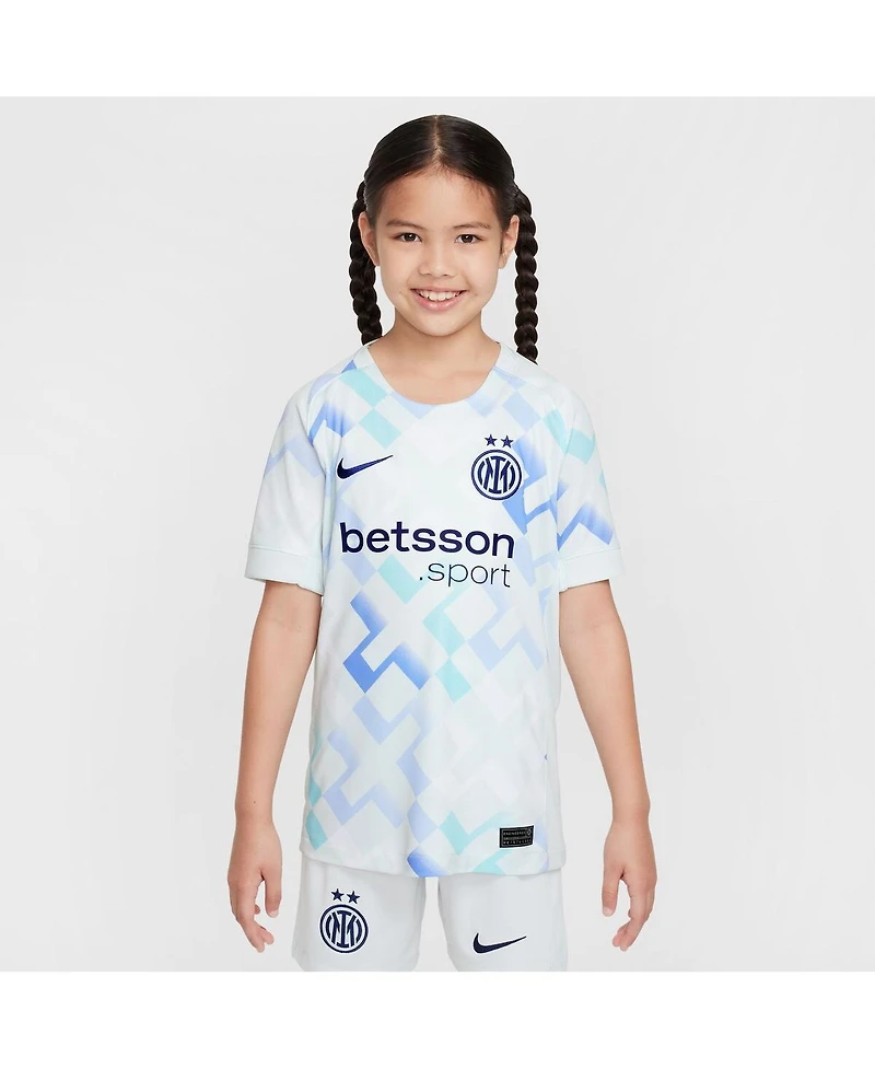 Nike Big Boys and Girls Aqua Inter Milan 2025/26 Away Replica Jersey