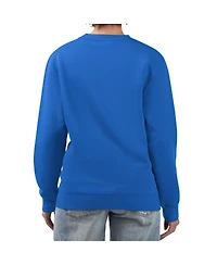 G-iii 4Her by Carl Banks Women's Royal Buffalo Bills Large Team Graphic Fleece Pullover Sweatshirt