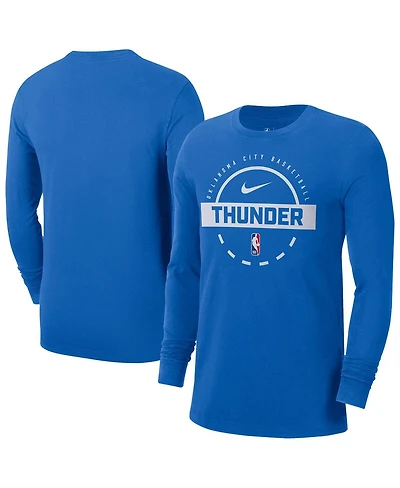 Nike Men's Blue Oklahoma City Thunder Authentic Long Sleeve Practice T-Shirt