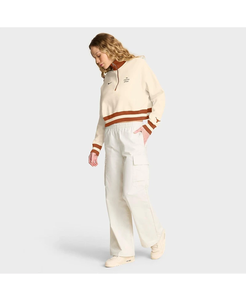 Nike Women's Tan Texas Longhorns Legacy Half-Zip Sweatshirt