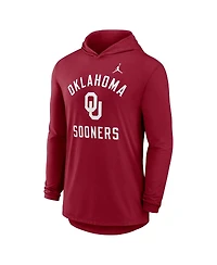 Jordan Men's Crimson Oklahoma Sooners Classic Arch Tri-Blend Long Sleeve Hoodie T-Shirt