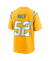 Nike Men's Khalil Mack Gold Los Angeles Chargers Alternate Charger Power Game Player Jersey