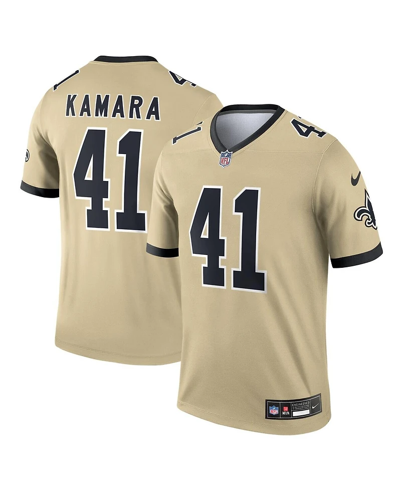 Nike Men's Alvin Kamara Gold New Orleans Saints Gameday Golds Alternate Legend Player Performance Top