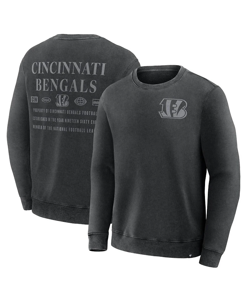 Fanatics Men's Black Cincinnati Bengals Deep Route Pullover Sweatshirt