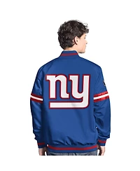 Starter Men's Royal New York Giants Scout Full-Snap Varsity Jacket