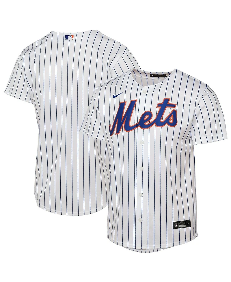 Nike Big Boys and Girls White New York Mets Home Replica Jersey